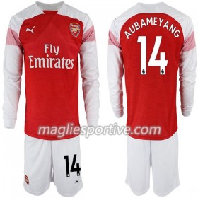 Completo Calcio Arsenal Pierre-Emerick Aubameyang 14 Bambino Divisa Prima 2018/2019 ML